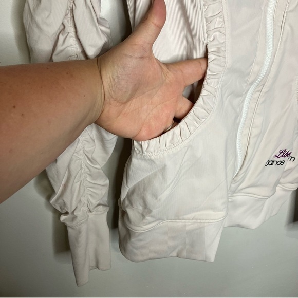 Lululemon‎ dance studio jacket full zip ivory casual womens size 6 - Picture 4 of 12